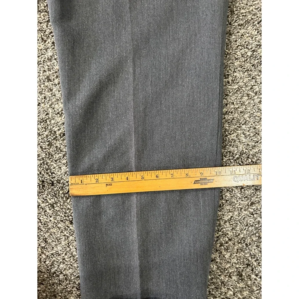 Haggar Mens Pleated Dress Pants 38x30 Gray Cuffed Dacron Rayon Trousers 249054